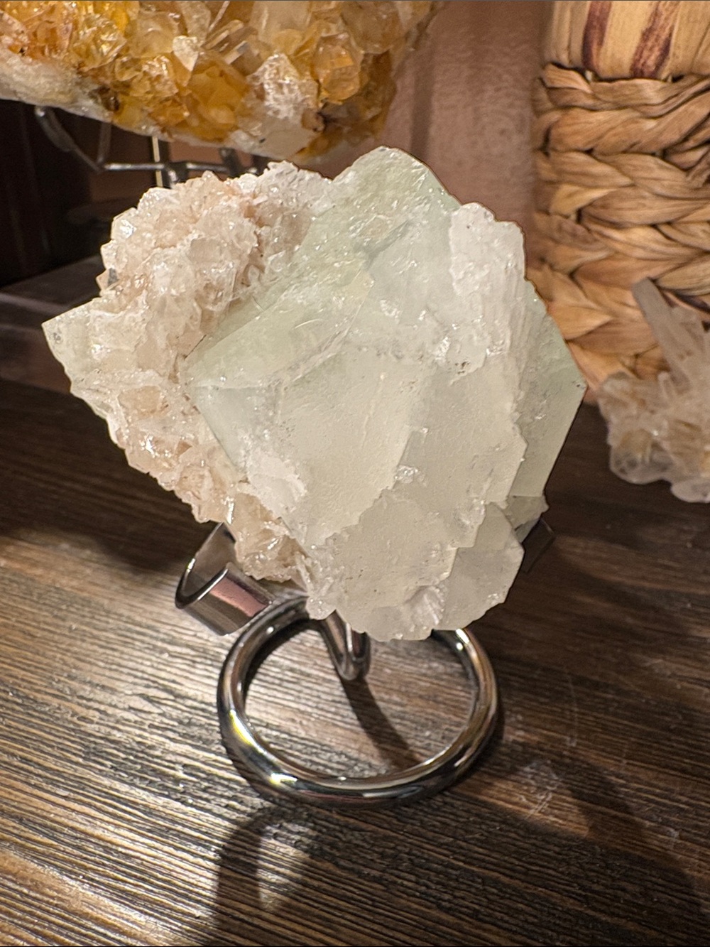Natural Green Apophyllite cluster